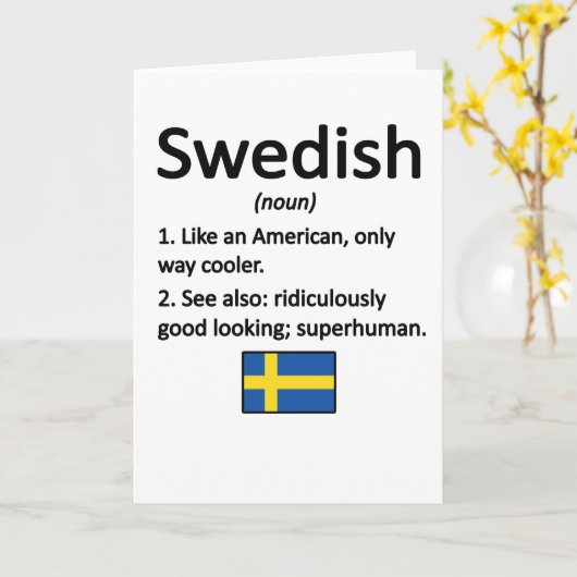 Carte Fiers racines suédoises Suède Drapeau Patrimoine s (Fleur jaune)