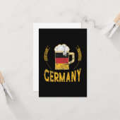 Carte Fierté allemande Drapeau allemand Amateur de bière (Devant/Arrière en situation)