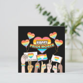 Carte Fierté amour. L'amour est juste. Mois de fierté. (Debout devant)