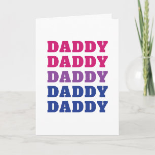 Carte Fierté bisexuelle Papa LGBTQ Fête des pères