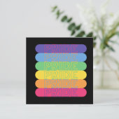 Carte Fierté dans les couleurs arc-en-ciel (Debout devant)