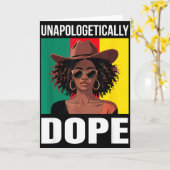 Carte Fierté d'autonomisation des femmes afro sans excus (Fleur jaune)