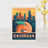 Carte Fierté de l'État | Géorgie (Fleur jaune)