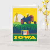 Carte Fierté de l'État | Iowa (Fleur jaune)