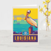 Carte Fierté de l'État | Louisiane (Fleur jaune)
