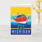 Carte Fierté de l'État | Michigan (Fleur jaune)