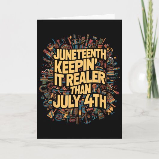 Carte Fierté de l'histoire noire de Juneteenth Afro-Amér (Devant)