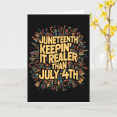 Carte Fierté de l'histoire noire de Juneteenth Afro-Amér (Fleur jaune)