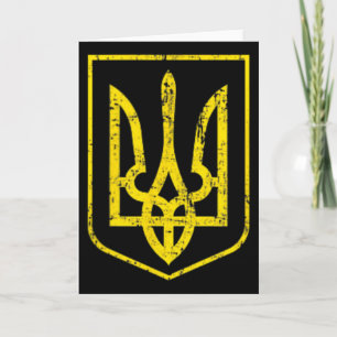 Carte Fierté de l'Ukraine Drapeau ukrainien Armoiries Ru