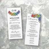 Carte Fierté Fleurs Monogram LGBTQ Mariage