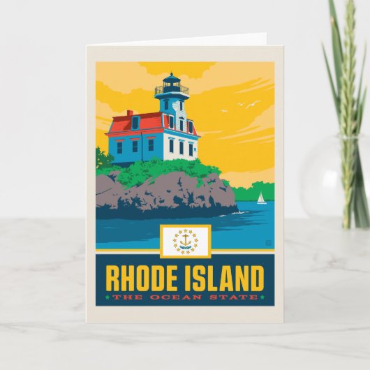 Carte Fierté | Île de Rhode d'état (Devant)