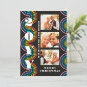 Carte Fierté Joyeux Noël Mme et Mme 3 Collage de photos (Debout devant)