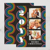 Carte Fierté Joyeux Noël Mme et Mme 3 Collage de photos (Devant / Derrière)