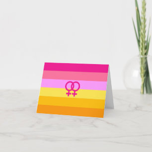 Carte Fierté lesbienne à l'aube des femmes qui aiment le