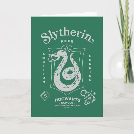 Carte Fierté SLYTHERIN™ Ambition Ruse Blason (Devant)