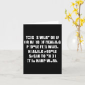 Carte Fierté Sourde Écouter Est Un Travail Difficile Lan (Fleur jaune)