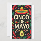 Carte Fiesta à rayures colorées (Dos)