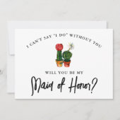 Carte Fiesta Cactus Maid of Honor (Devant)