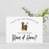 Carte Fiesta Cactus Maid of Honor (Debout devant)