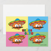 Carte Fiesta Cat Gato Cinco de Mayo Pop Art Card (Devant / Derrière)