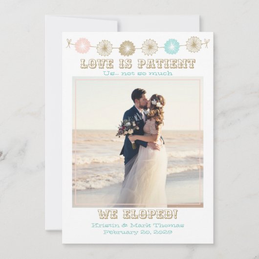 Carte Fiesta Love de gâteau est patient Nous nous sommes (Devant)