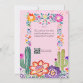 Carte FIESTA MARIAGE - Fleurs Folkart Moderne (Dos)
