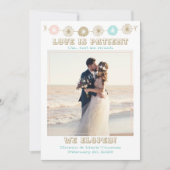 Carte Fiesta Pastel Love is Patient We Eloped with Photo (Devant)