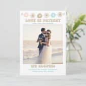 Carte Fiesta Pastel Love is Patient We Eloped with Photo (Debout devant)