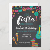 CARTE FIESTA, PREMIER ANNIVERSAIRE, LAISSE FIESTA (Devant / Derrière)