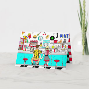 Carte Fifties Retro Couple Happy Valentine's Day