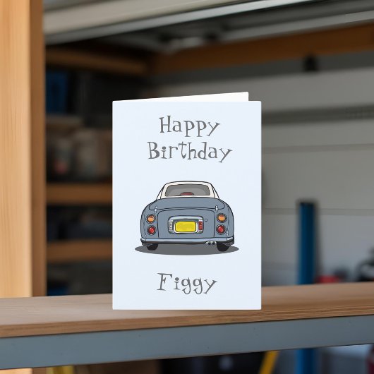 Carte Figarations Lapis Grey Figaro Voiture Joyeux Anniv
