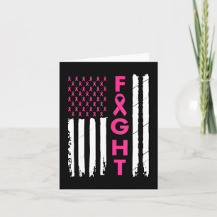 Carte Fight Breast Survivor American Flag Cancer du sein