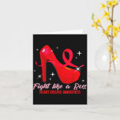 Carte Fight Like A Boss Heart Health Heart Disease Aware (Fleur jaune)