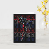 Carte Fighter Muay Thai Sports Martial Arts Mixed martia (Fleur jaune)