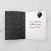 Carte Figure 70e Anniversaire fille avec ballon (Intérieur)