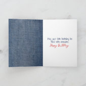 Carte Figure 80e Anniversaire fille avec ballon rouge (Intérieur)