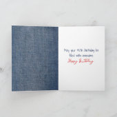 Carte Figure 95e Anniversaire fille avec ballon rouge (Intérieur)