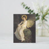 Carte Figure ailée assise sur un rocher par Abbott Thaye (Debout devant)