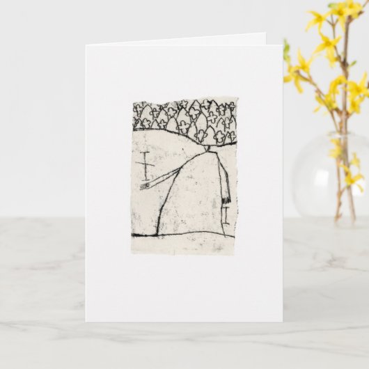 Carte Figure avec motif (Fleur jaune)