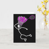 Carte Figure Cool de Badminton élégant (Fleur jaune)