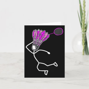 Carte Figure Cool de Badminton élégant