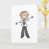 Carte Figure de bâton papa (Fleur jaune)