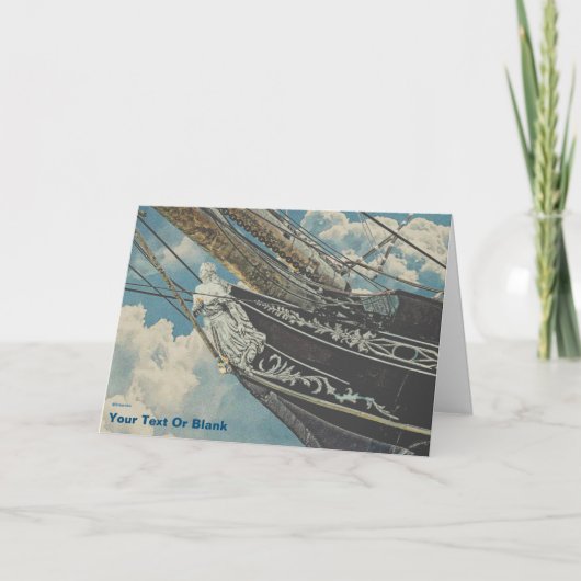Carte Figure de proue de la barque Elissa (Devant)