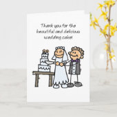 Carte Figure Merci pour bâtonnet de gâteau Mariage (Fleur jaune)
