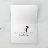 Carte Figures de mariés avec chien de témoin (Intérieur)