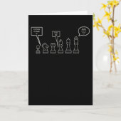 Carte Figures d'échecs amusantes (Fleur jaune)