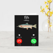 Carte Fih Calling Remind Me Message Decline Accept Phone (Fleur jaune)
