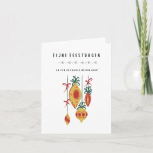 Carte Fijne Feestdagen (kerstkaart) Noël néerlandais
