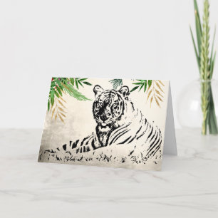 Carte Filière sauvage de tigres et de palmiers Paradis A