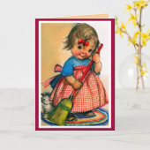 Carte fille (Fleur jaune)